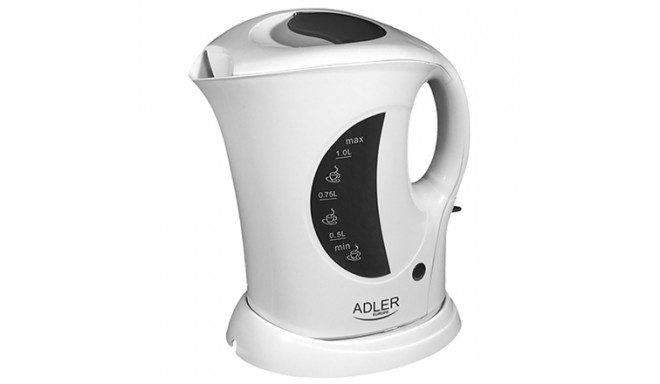 Adler AD 03 Standard kettle, Plastic, White, 