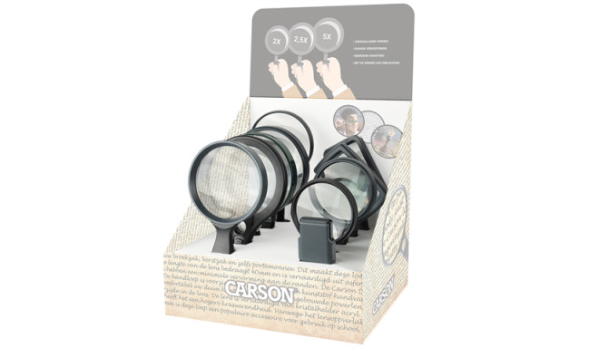 Carson Stock Set for Display with 5x 10 Magnifiers