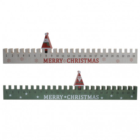 Adventes kalendārs DKD Home Decor Koks (2 pcs) (58 x 2 x 6 cm)