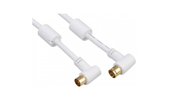 Hama coaxial cable angled 1.5m, white