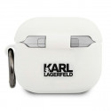 Karl Lagerfeld KLACA3SILCHWH AirPods 3 cover white / white Silicone Choupette