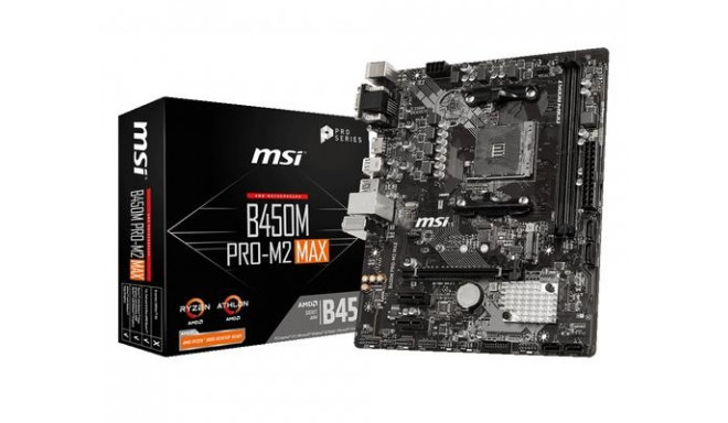 MSI emaplaat B450M PRO-M2 MAX AMD B450 Socket AM4 micro ATX