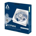 ARCTIC P12 PWM (White/Transparent) Pressure-optimised 120 mm Fan with PWM