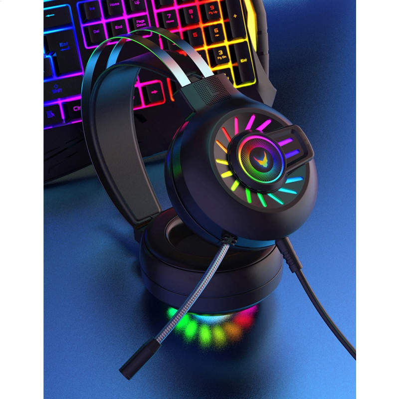 VARR GAMING RGB HEADSET WITH MIC VH8040 BLACK 45560 Headphones