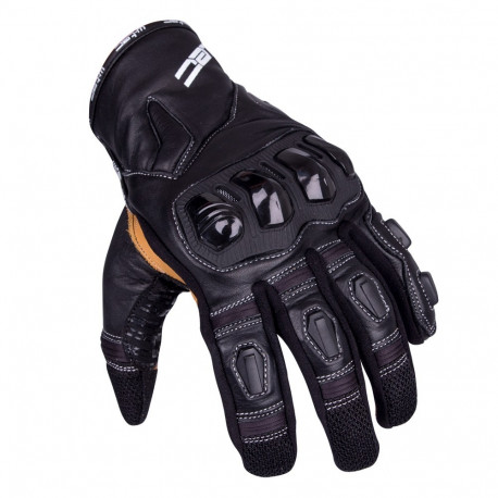 Leather Motorcycle Gloves W-TEC Flanker B-6035 - Black S