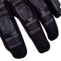 Leather Motorcycle Gloves W-TEC Flanker B-6035 - Black XXL