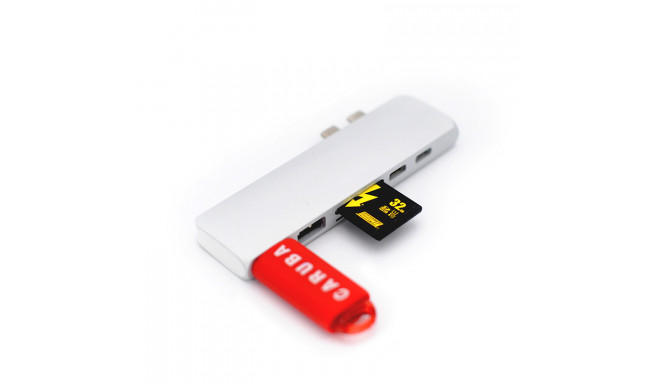 Caruba Duo Hub voor USB C Grijs