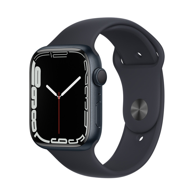 Apple Watch 7 GPS 45mm Sport Band, midnight (MKN53EL/A)