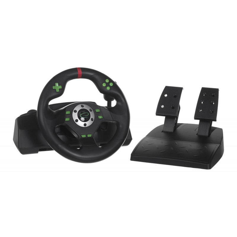 Esperanza EGW101 Gaming Controller Black, Green USB Steering wheel ...