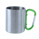 Чашка с ручкой и карабином 144509 (210 ml) (Зелёный)