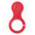 Coin Keyring with Carabiner 142451 (Red)