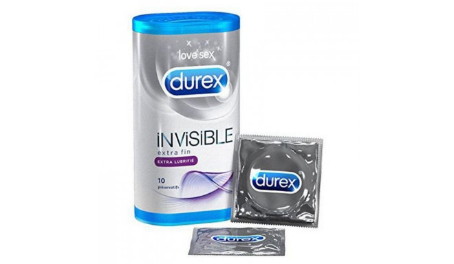 Prezervatīvi Invisible ar Ekstra Lubrikāciju 10 gab Durex
