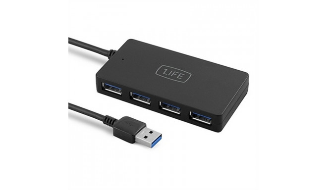 4-Port USB Hub 1LIFE 1IFEUSBHUB4 USB 3.0 Black