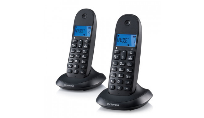 Tелефон Motorola C1002 (2 pcs) (Чёрный)