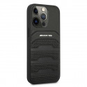 AMG AMHCP13XGSEBK Back Case Aizmugurējais Ādas Apvalks Telefonam Apple iPhone 13 Pro Max Melns