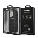 AMG AMHCP13XGSEBK Leather Debossed Lines Back Case For Apple iPhone 13 Pro Max Black