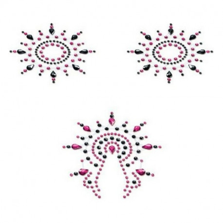 Komplekt Gloria, must ja roosa Mystim (3 pcs)