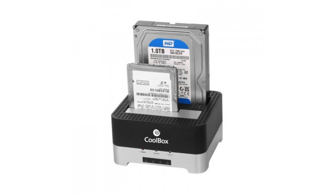 External Box CoolBox COO-DUPLICAT2 2,5"-3,5" SATA USB 3.0 Black White