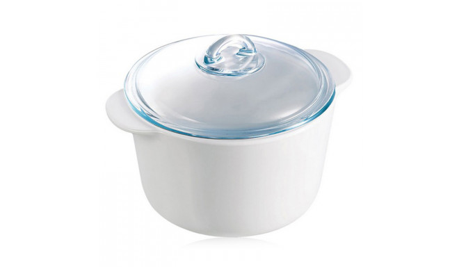 Casserole with glass lid Pyrex Pyroflam White Glass (1,1 L)