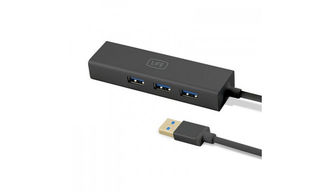 3-Port USB Hub 1LIFE 1IFEUSBHUB3 USB 3.0 Melns