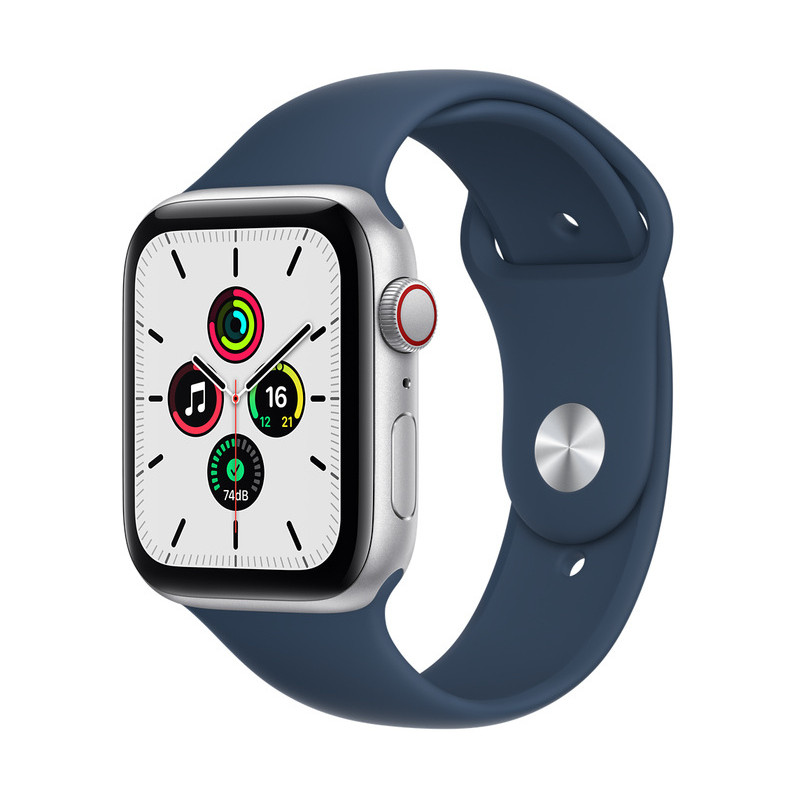 Apple Watch SE GPS 40mm Sport Band, silver/abyss blue