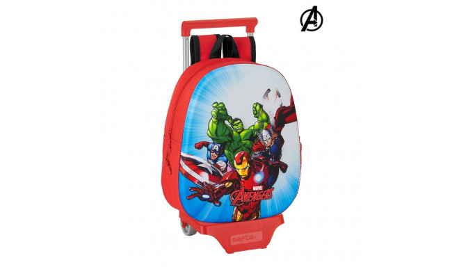 3D skolas soma ar riteņiem 705 The Avengers Sarkans