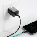 Baseus wall charger Super Si PD 20W 1x USB-C black + USB-C - Lightning cable