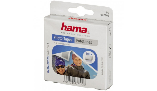 Fototeip Hama kahepoolne, iseliimuv, pakis 500tk, tüki mõõt 12x13mm fotokleepsud