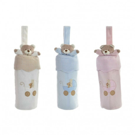Mazuļu pudeles turētājs DKD Home Decor Lācis Poliesters (3 pcs)