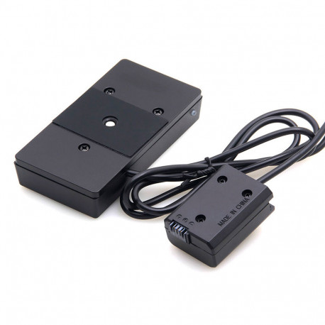 Caruba Sony NP FW50 Full Decoding Dummy Batterij + F970 Batterij Gusset (rechte kabel)