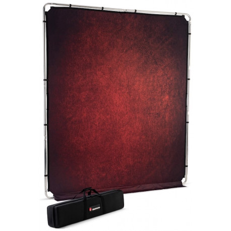 Manfrotto студийный фон + рама EzyFrame Vintage, crimson