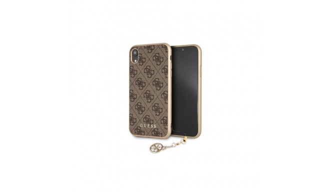 Guess case iPhone XR 4G Charms Collection, brown (GUHCI61GF4GBR)