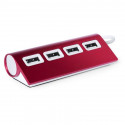 4-Port USB Hub 145201 (Red)