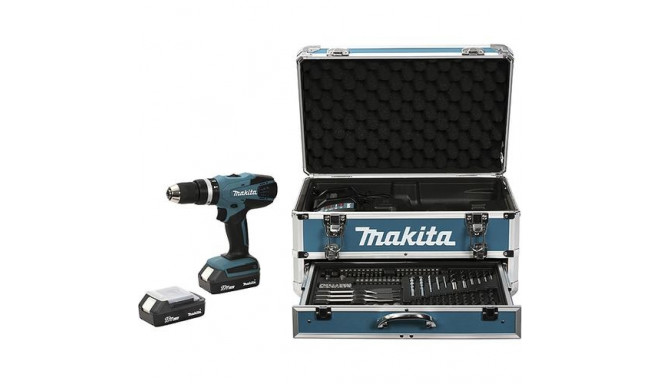 Makita HP457DWEX4 drill 1400 RPM 1.7 kg Black, Blue
