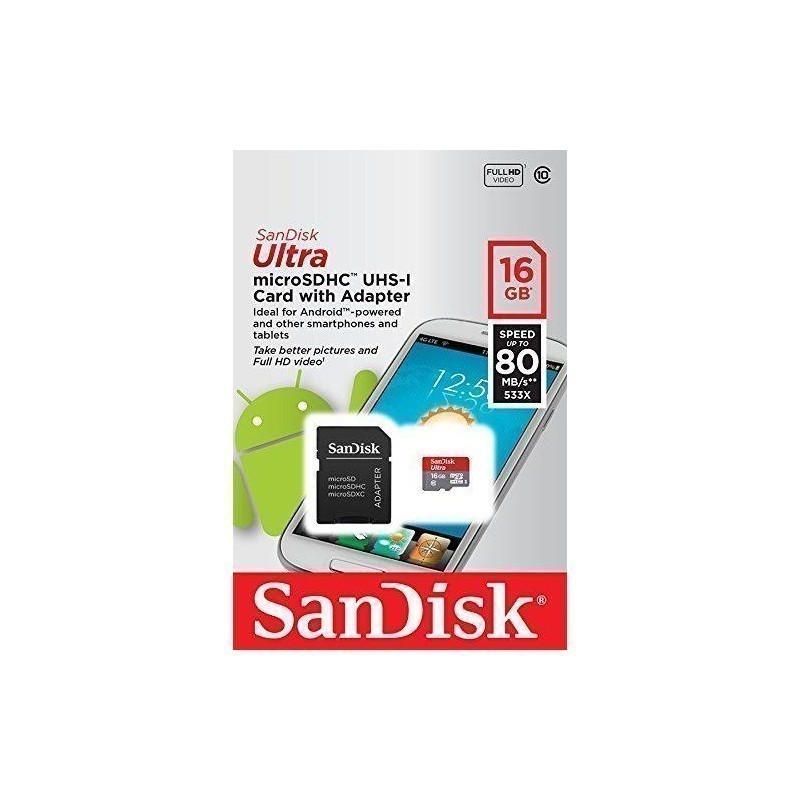 Карта памяти microsd sandisk ultra 128gb uhs i