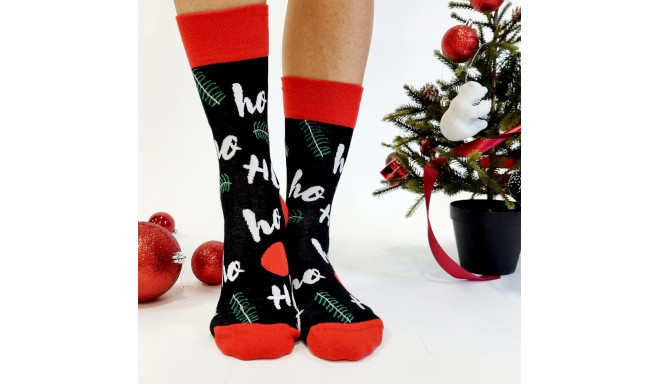 SOKISAHTEL CLAUS musta värvi puuvillased sokid 444