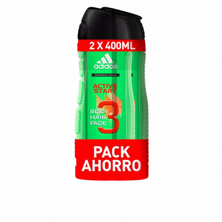 ADIDAS ACTIVE START SHOWER GEL lote 2 x 400 ml