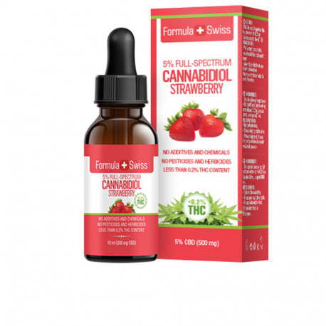 FORMULA SWISS CANNABIDIOL drops 5% CBD strawberry oil 500mg