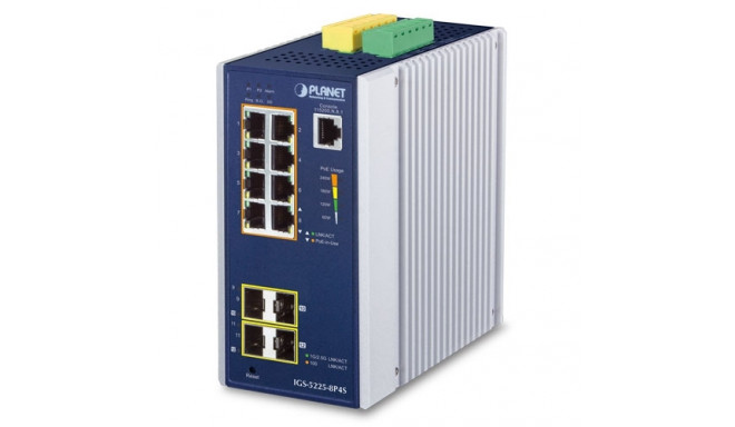 Switch: 8 x 10/100/1000Mbps PoE+, 2 x SFP, 2 x SFP 1G/2.5G, 1 x RJ-45 console, Layer 2/4