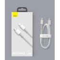 Baseus USB Type C - Lightning cable Power Delivery fast charge 20 W 1 m white (CATLGD-02)