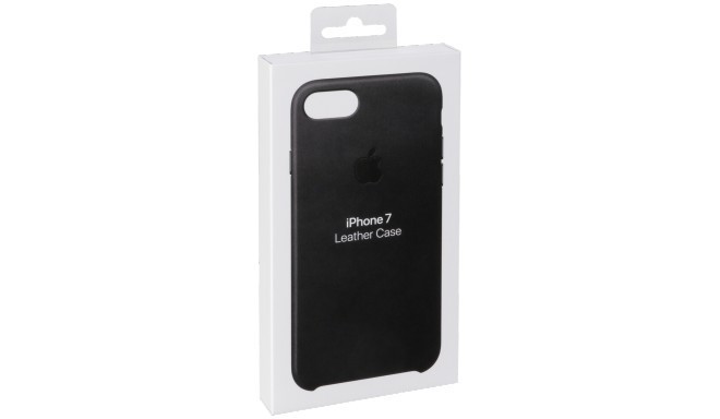 Apple kaitseümbris Leather Case iPhone 7, must