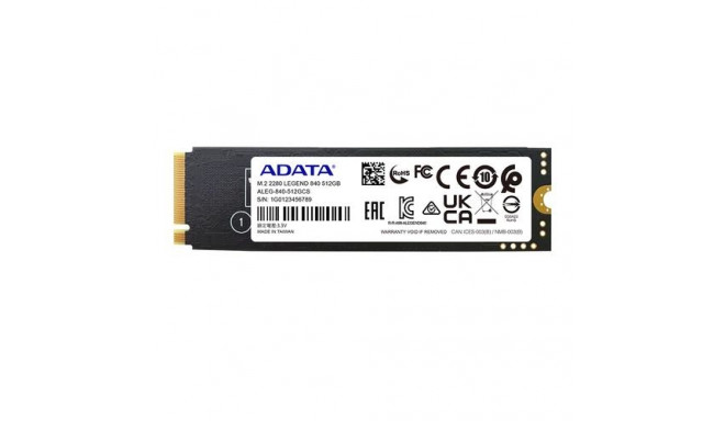 Adata SSD Legend 840 M.2 512 GB PCI Express 4.0 3D NAND NVMe
