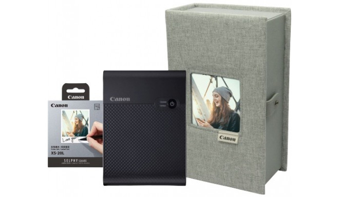 Canon fotoprinter + fotopaber Selphy Square QX10 Premium Kit, must