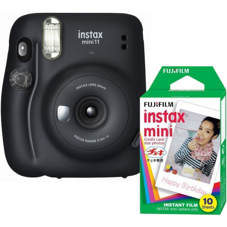 Fujifilm Instax Mini 11, charcoal gray + пленка