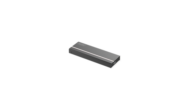 DIGITUS DA-71120 USB Type-C 3.1 External SSD Enclosure M.2 NVMe tool-free alu housing M-Key or B+M-K