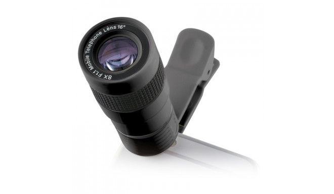 Lens for Smartphone KSIX Clip & Zoom 8x F/1.1 Black