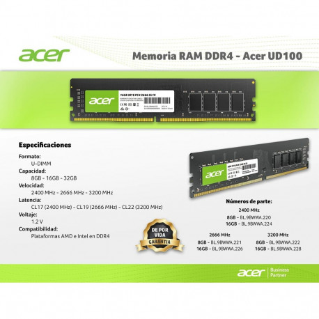 Acer RAM BL9BWWA226 16 GB DDR4