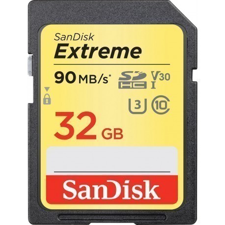 SanDisk memory card SDHC 32GB Extreme V30 90MB/s