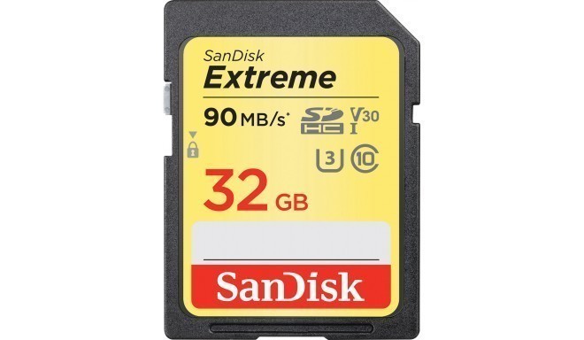 SanDisk карта памяти SDHC 32GB Extreme V30 90MB/s