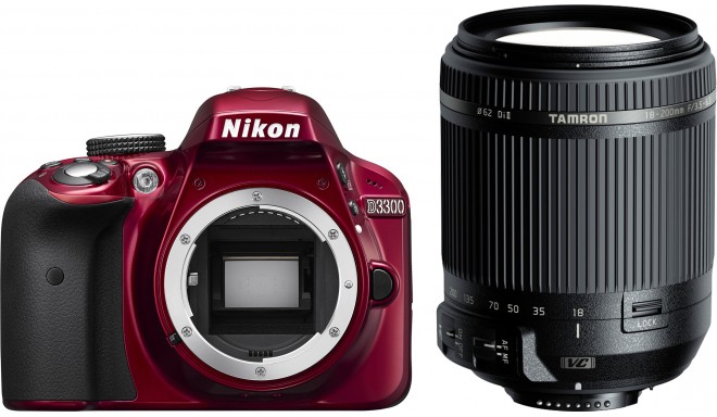 Nikon D3300 + Tamron 18-200mm VC, punane